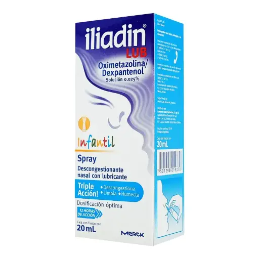 [DEXPANTHENOL,OXIMETAZOLINA] ILIADIN LUBRICANTE INFANTIL SOLUCION SPRAY 20ML
