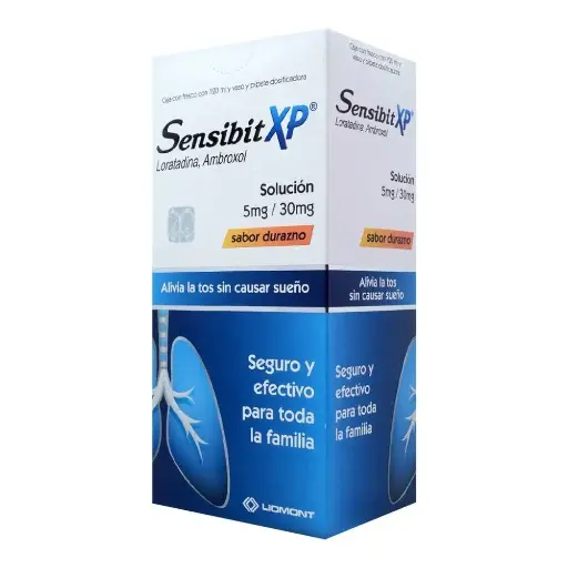 [LORATADINA,AMBROXOL] SENSIBIT-XP SOLUCION 120ML VASO + PIP
