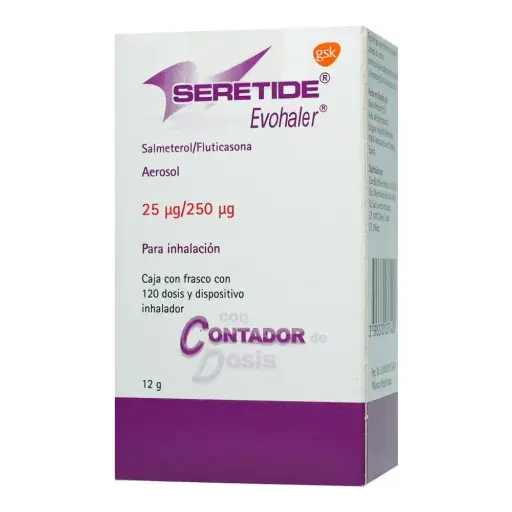 [FLUTICASONA,SALMETEROL] SERETIDE EVO 25/250MCG INH CON 120 D