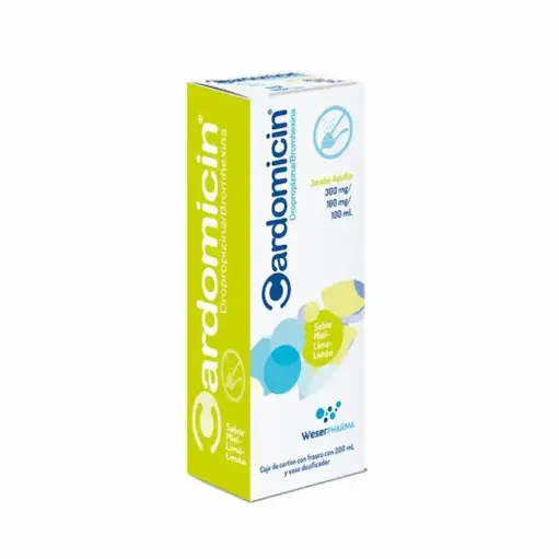 [BROMHEXINA,DROPROPIZINA] CARDOMICIN 300/160 LMA LMON AD 200ML