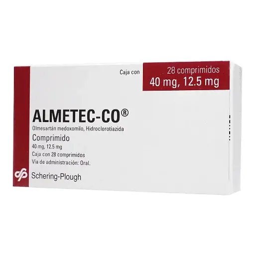 [HIDROCLOROTIAZIDA,OLMESARTAN] ALMETEC-CO 40/12.5MG COMPRIMIDOS CON 28