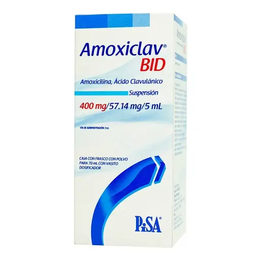 [ACIDO CLAVULANICO,AMOXICILINA] AMOXICLAV BID 400/57MG/5ML SUSPENSION 70ML