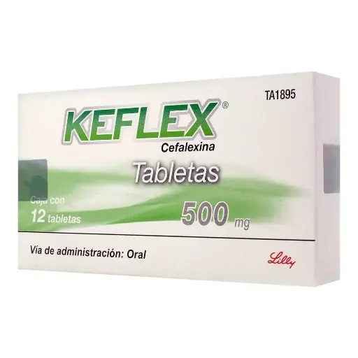 [CEFALEXINA] KEFLEX 500MG TABLETAS CON 12