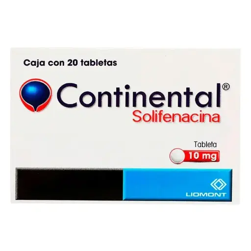 [SOLIFENACINA] CONTINENTAL 10MG TABLETAS CON 20