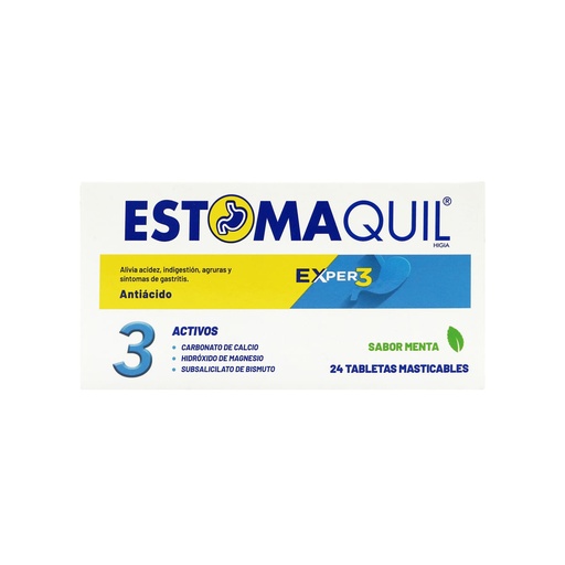 [PROBIOTICOS] ESTOMAQUIL EXPER3 TABLETAS MASTICABLES CON 24