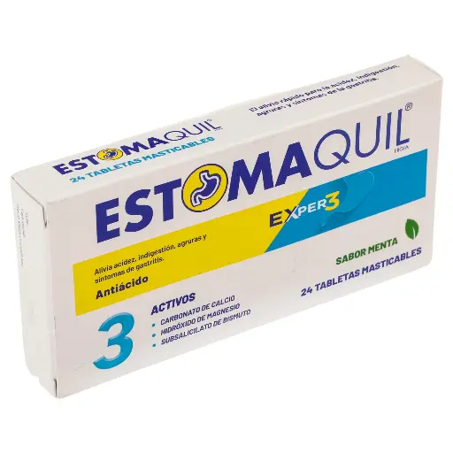 [PROBIOTICOS] ESTOMAQUIL EXPER3 TABLETAS MASTICABLES CON 24