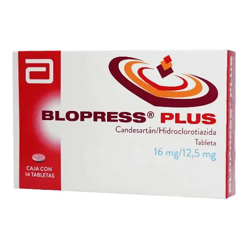 [HIDROCLOROTIAZIDA,CANDESARTAN CILEXETILO] BLOPRESS PLUS 16/12.5MG TABLETAS CON 14