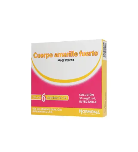 [PROGESTERONA] CUERPO AMARILLO FUERTE 50MG/2ML AMPULA CON 6