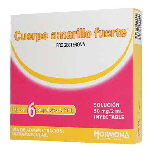 [PROGESTERONA] CUERPO AMARILLO FUERTE 50MG/2ML AMPULA CON 6