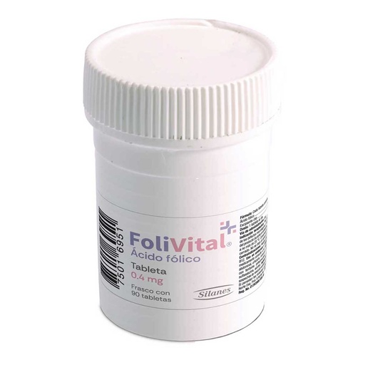 [ACIDO FOLICO] FOLIVITAL 0.4MG TABLETAS CON 90