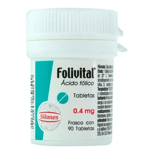 [ACIDO FOLICO] FOLIVITAL 0.4MG TABLETAS CON 90