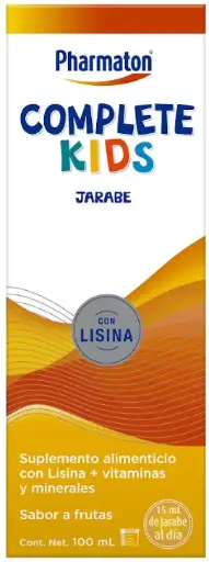 [CALCIO,LISINA,PIRIDOXINA,TIAMINA] PHARMATON COMPLETE KIDS JARABE 100ML
