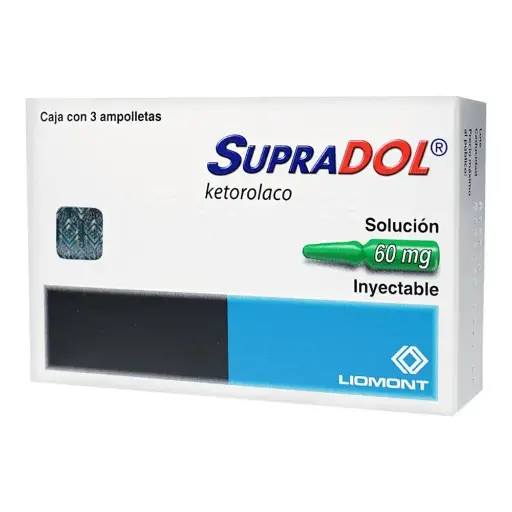 [KETOROLACO] SUPRADOL 60MG/2ML INYECTABLE CON 3