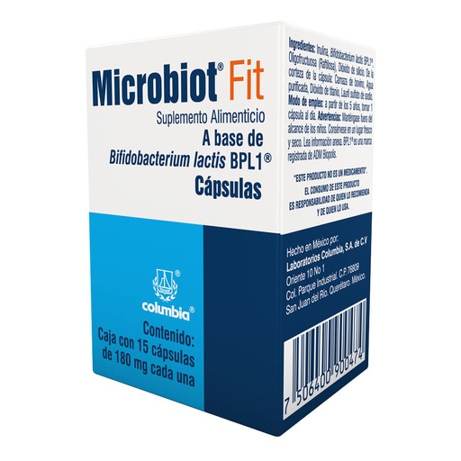 [SUPLEMENTO ALIMENTICIO] MICROBIOT FIT SUPLEMENTO ALIMENTICIO CAPSULAS CON 15