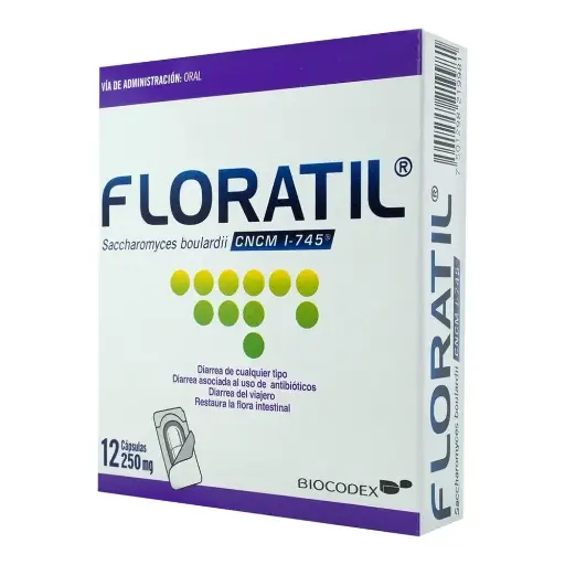 [SACCHAROMYCES BOULARDII] FLORATIL 250MG CAPSULAS CON 12