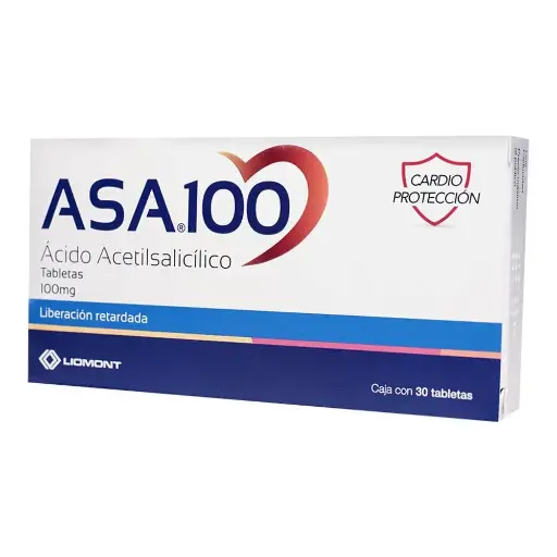 [ACIDO ACETILSALICILICO] ASA 100MG TABLETAS CON 30