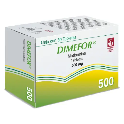 [METFORMINA] DIMEFOR 500MG TABLETAS CON 30