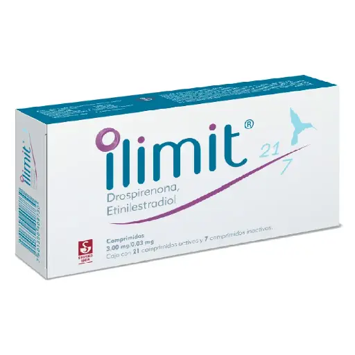 [ETINILESTRADIOL,DROSPIRENONA] ILIMIT 3/0.03MG COMPRIMIDOS CON 28