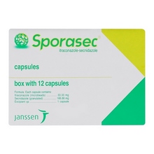 [ITRACONAZOL,SECNIDAZOL] SPORASEC 33.3/166.6MG CAPSULAS C/12