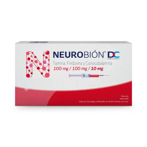 [PIRIDOXINA,TIAMINA,CIANOCOBALAMINA] NEUROBION DC 100/100/10MG JERINGA PRELL CON 3