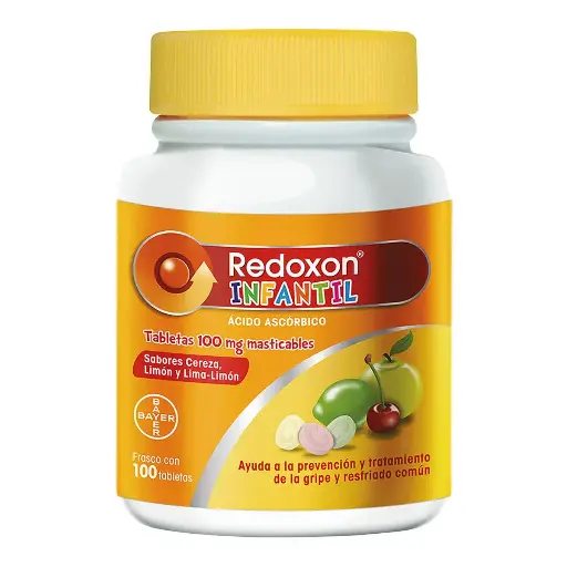 [ACIDO ASCORBICO] REDOXON INFANTIL 100MG TABLETAS CON 100 MASTICABLES MULSAB