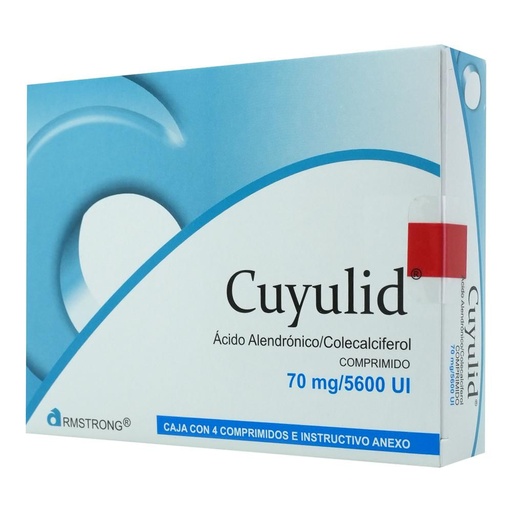 [COLECALCIFEROL,ACIDO ALENDRONICO] CUYULID 70MG/5600UI COMPRIMIDOS CON 4