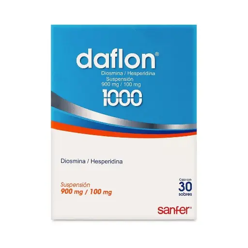 [DIOSMINA,HESPERIDINA] DAFLON 1000 900/100MG 10ML SOBRES CON 30