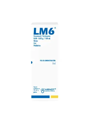 [PARACETAMOL,CLORFENAMINA] LM6 PEDIATRICO 0.05/8G GOTAS 30ML
