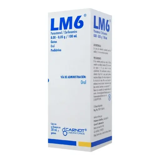 [PARACETAMOL,CLORFENAMINA] LM6 PEDIATRICO 0.05/8G GOTAS 30ML