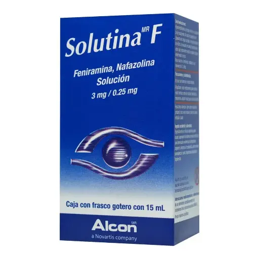 [NAFAZOLINA,FENIRAMINA] SOLUTINA-F SOLUCION OFTALMICAS 3.00/0.16MG 15ML