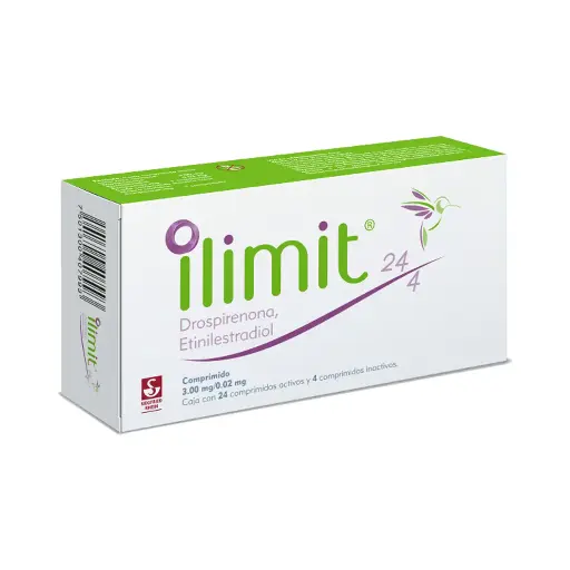 [ETINILESTRADIOL,DROSPIRENONA] ILIMIT 24/4 - CAJA CON 28 COMPRIMIDOS (DROSPIRENONA Y ETINILESTRADIOL)