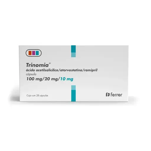 [ACIDO ACETILSALICILICO,ATORVASTATINA,RAMIPRIL] TRINOMIA CAPSULAS 100/20/10MG