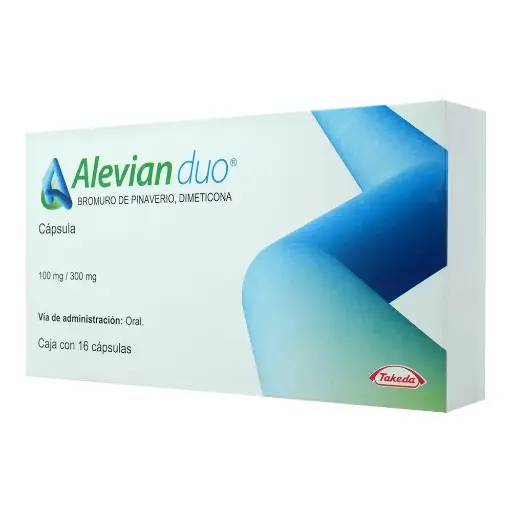 [DIMETICONA,PINAVERIO] ALEVIAN DUO 100/300MG CAPSULAS CON 16