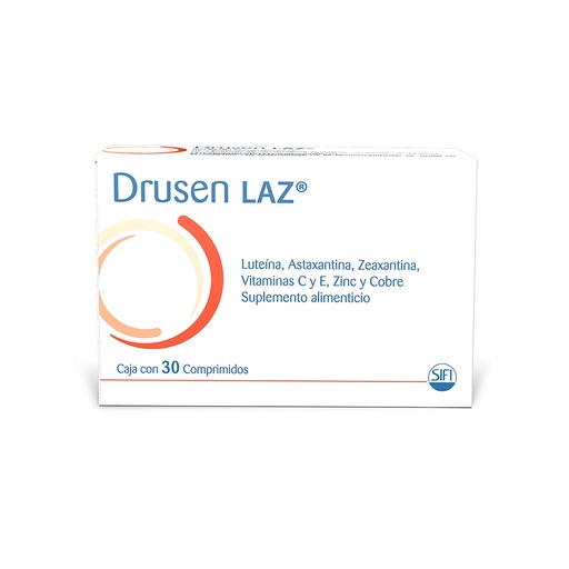 [VITAMINA C,ZINC,LUTEINA,ZEAXANTINA,VITAMINA E,COBRE] DRUSEN LAZ SUPL ALIMENTICIO COMPRIMIDOS CON 30