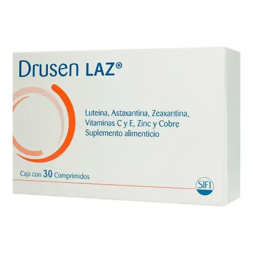 [VITAMINA C,ZINC,LUTEINA,ZEAXANTINA,VITAMINA E,COBRE] DRUSEN LAZ SUPL ALIMENTICIO COMPRIMIDOS CON 30