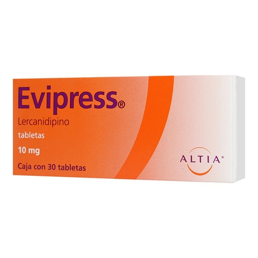 [LERCANIDIPINO] EVIPRESS 10MG TABLETAS CON 30