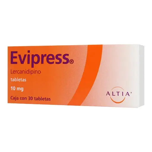 [LERCANIDIPINO] EVIPRESS 10MG TABLETAS CON 30