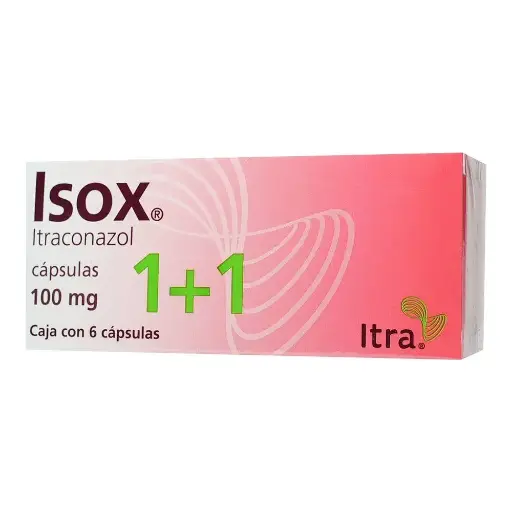 [ITRACONAZOL] ISOX 3D 100MG CON 6 CAPSULAS