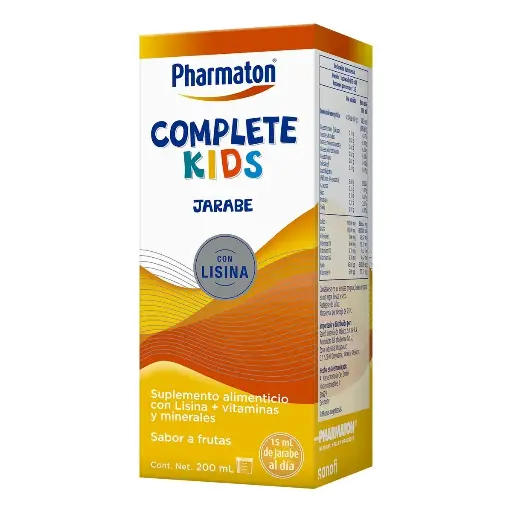 [MULTIVITAMINICO,MINERALES] PHARMATON COMPLETE KIDS JARABE 200ML 