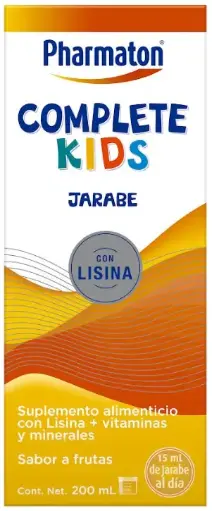 [MULTIVITAMINICO,MINERALES] PHARMATON COMPLETE KIDS JARABE 200ML 