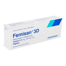[CLINDAMICINA,KETOCONAZOL] FEMISAN 3D 800/100MG CREMA VAGINAL TABLETAS C/3