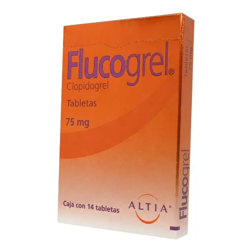 [CLOPIDOGREL] FLUCOGREL 75MG TABLETAS CON 14