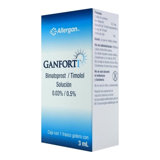 [TIMOLOL,BIMATOPROST] GANFORTI 0.03/0.5% SOLUCION GOTAS 3ML