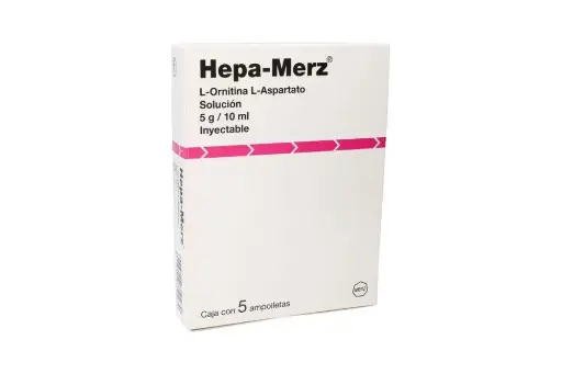 [L,ASPARTATO,ORNITINAL] HEPA MERZ 5G/10ML AMPULA INYECTABLE CON 5