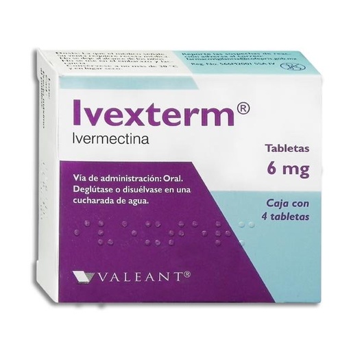 [IVERMECTINA] IVEXTERM 6MG TABLETAS C/4
