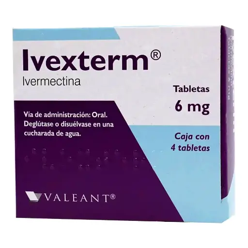 [IVERMECTINA] IVEXTERM 6MG TABLETAS CON 4