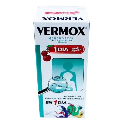 [MEBENDAZOL] VERMOX 1 DIA 60 MG SUSPENSION PEDIATRICO 10ML