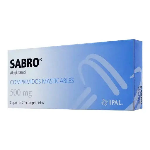 [ALOGLUTAMOL] SABRO 500MG COMPRIMIDOS MASTICABLES CON 20
