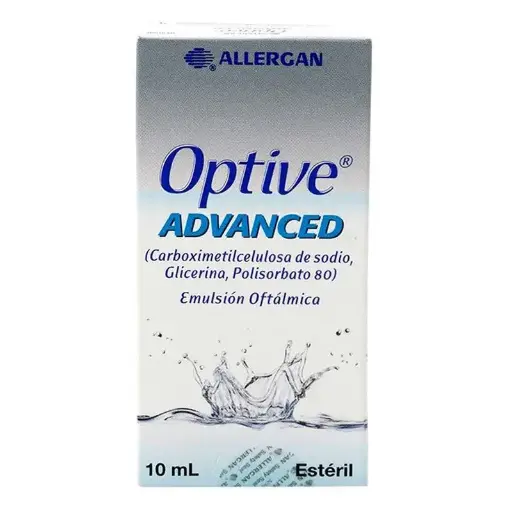 [CARBOXIMETILCELULOSA,GLICERINA,POLISORBATO 80] OPTIVE ADVANCED GOTAS OFTALMICAS 10ML
