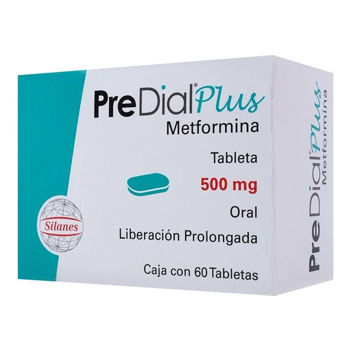[METFORMINA] PREDIAL PLUS 500MG TABLETAS CON 60